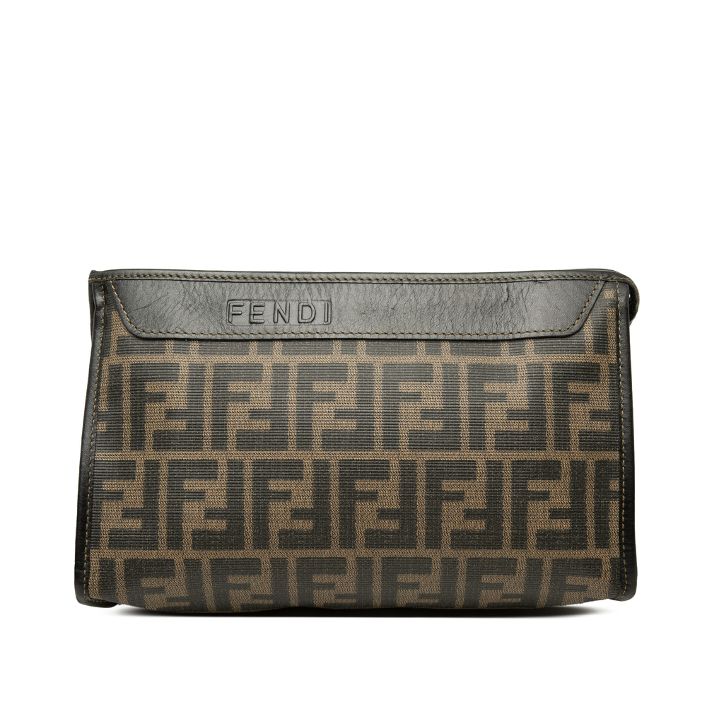 Pre-Loved Fendi Zucca Coated Canvas Clutch
